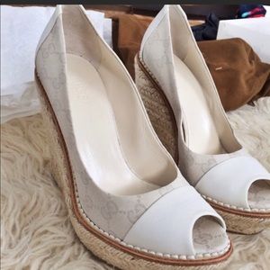 Gucci high heel open toe Esparadrilles
